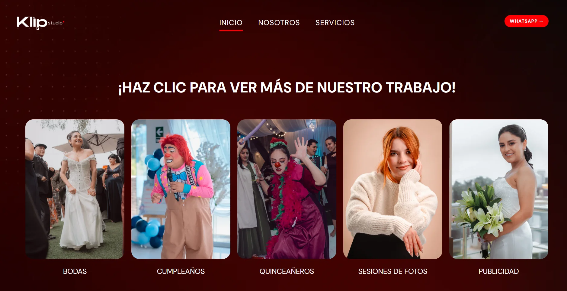 Pantalla principal del proyecto Klipp Studio